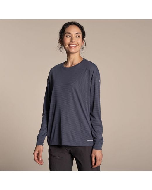 Craghoppers Blue Nosilife Solar Shield+ Long-Sleeved Top