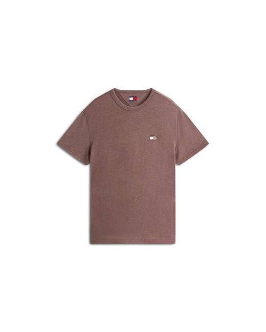 Tommy Hilfiger Brown Classic Tommy Small Badge T Shirt for men