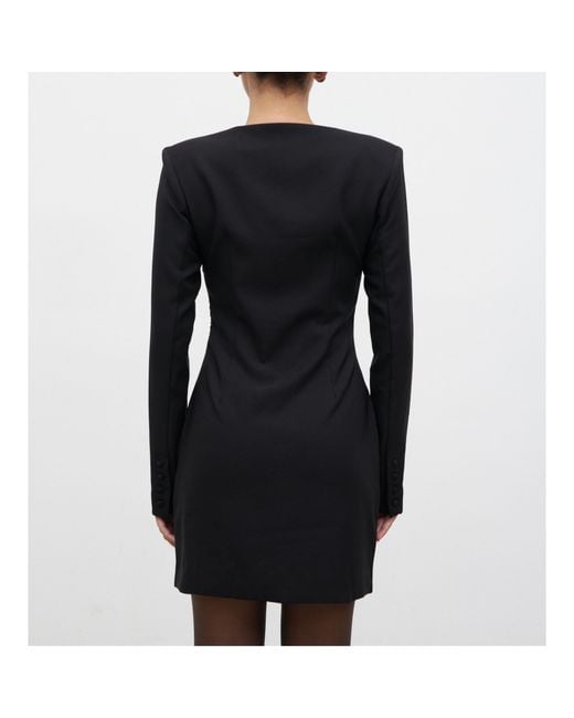 Pretty Lavish Black Lou Long Sleeve Embellished Trim Mini Dress