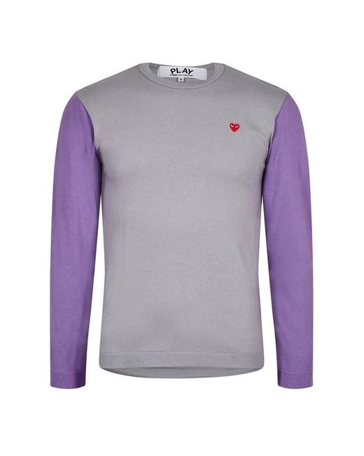 COMME DES GARÇONS PLAY Purple Colour Block T Shirt