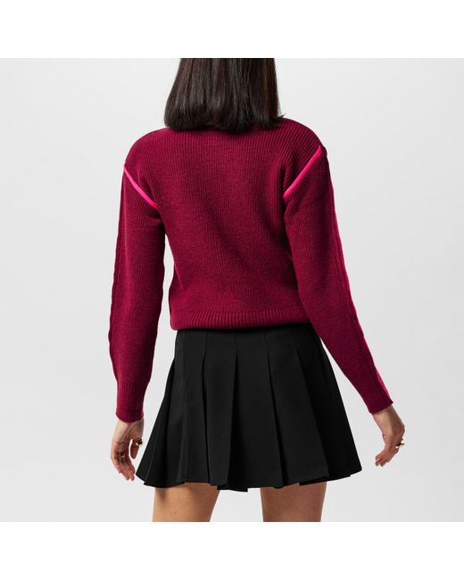 French Connection Pink Lorena Soft Knit Crew Neck Jumper