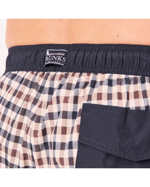 Aquascutum Blue Beach Iconic Club Swim Shorts for men