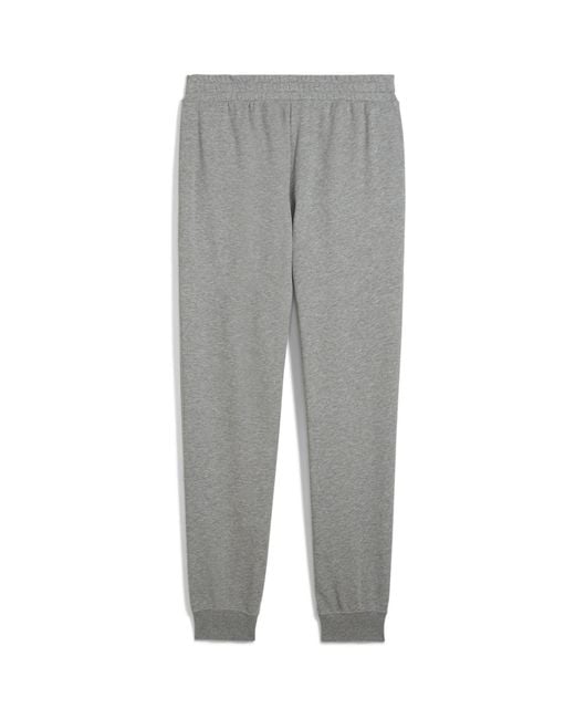 PUMA Gray Small Logo Cuffed Joggers for men