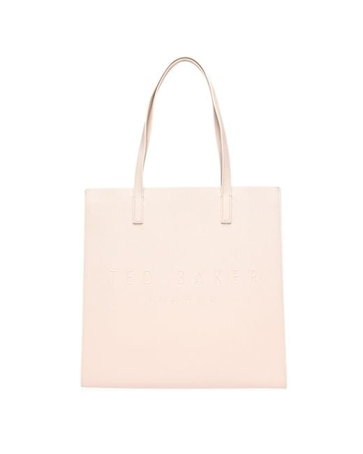 Ted Baker Pink Large Crosshatch Icon Tote Bag