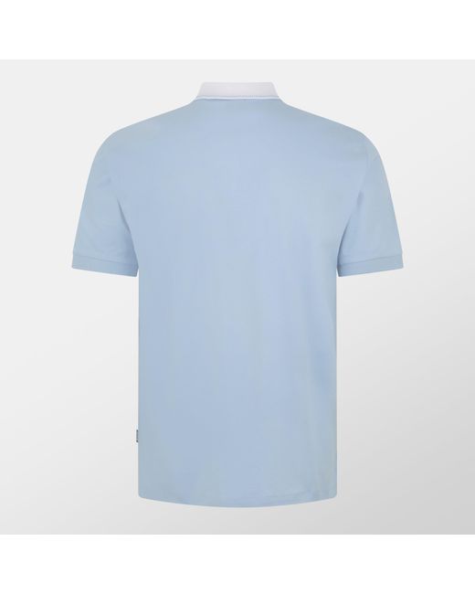 Boss Blue Phillipson Cotton Short Sleeve Slim Fit Polo Shirt for men