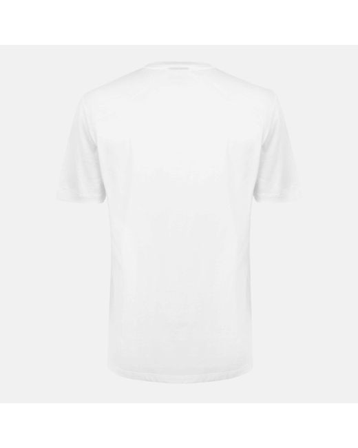 HUGO White Diragolino Contemporary T-Shirt With Logo Detail for men