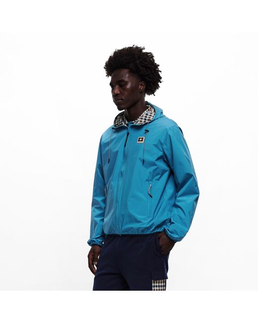 Aquascutum Blue Rain Anorak Jacket for men