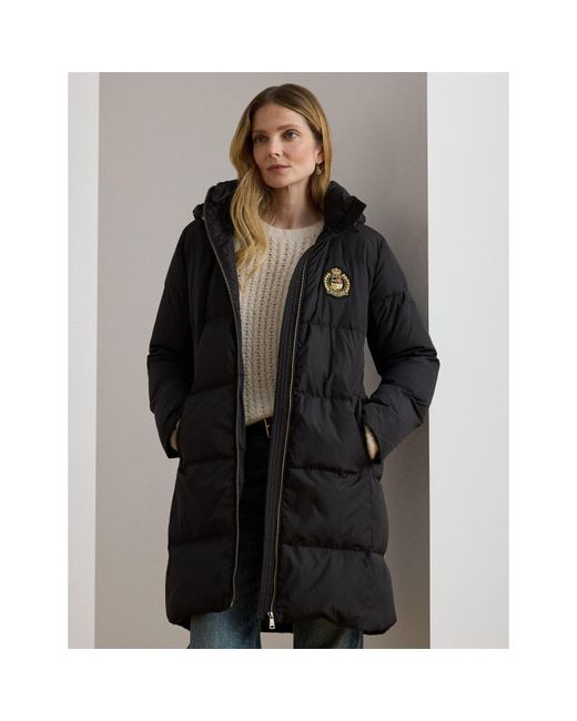 Ralph Lauren Black Real Quilted Medium Puffer Jacket