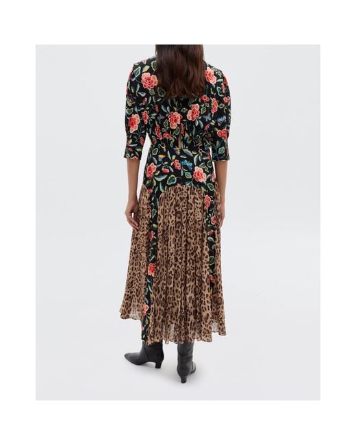 Rixo Brown Meg Boho Dress