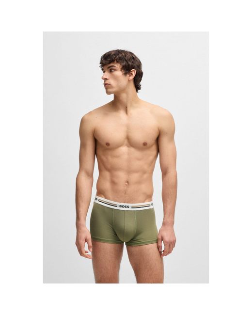 Boss Green 3 Pack Of Revive Trunks for men