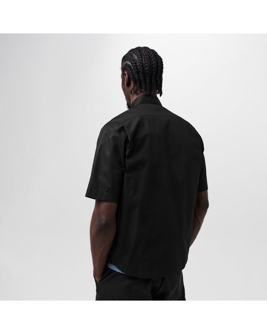 CP COMPANY METROPOLIS Black Short-Sleeve Oxford Shirt for men