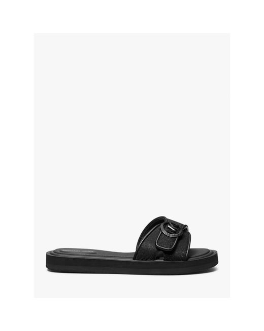 MICHAEL Michael Kors Black Slide Pool Sliders