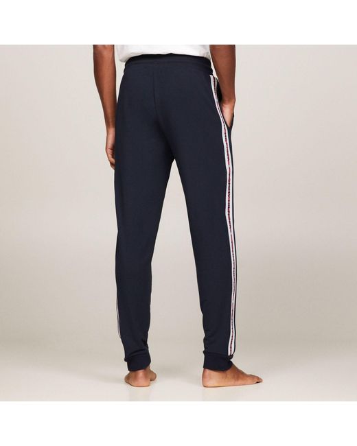 Tommy Hilfiger Blue Repeat Logo Track Pants for men