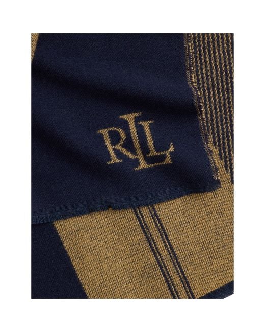 Ralph Lauren Blue Lrl Wrp Scarf Ld64