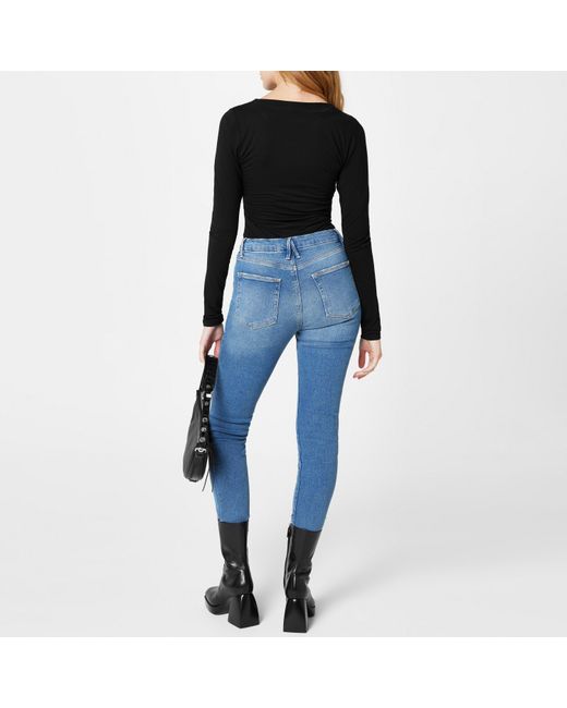 GOOD AMERICAN Blue Legs High Rise Stretchy Denim Skinny Jeans