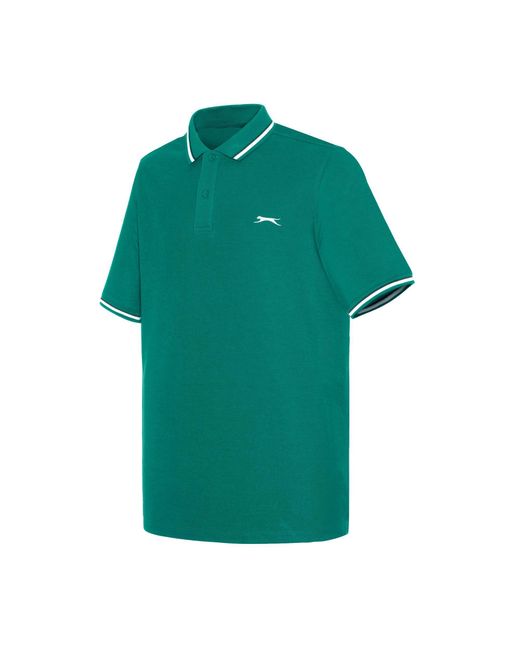 Slazenger 1881 Green Tipped Polo Shirt for men