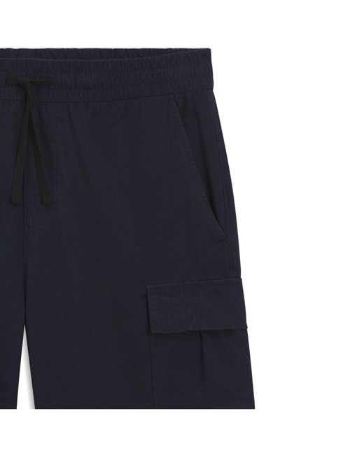 HUGO Blue Cargo Shorts With Structured Design (Guilio) for men