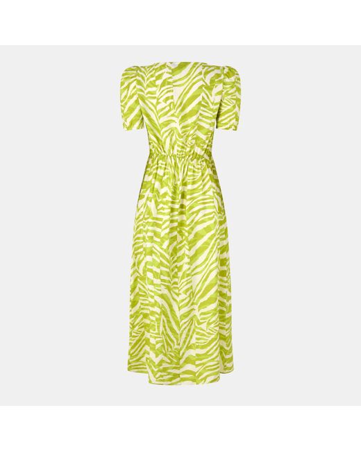 Biba Yellow Printed Tea Dress