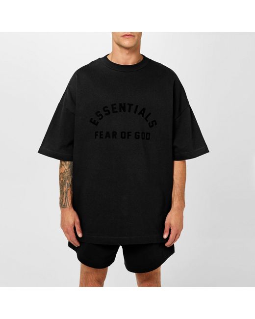 Fear Of God Black Short Sleeve Tee for men