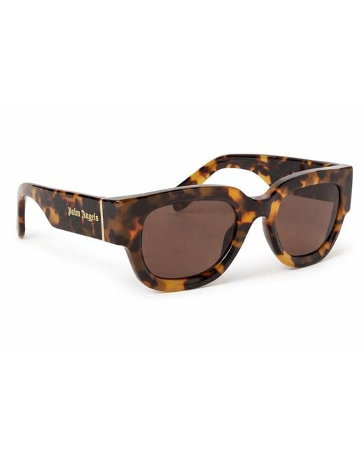 Palm Angels Brown Monterey Rectangle Sunglasses for men