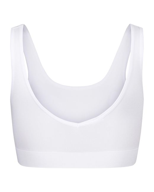 Lee Jeans White Katie Cropped Jersey Bralette