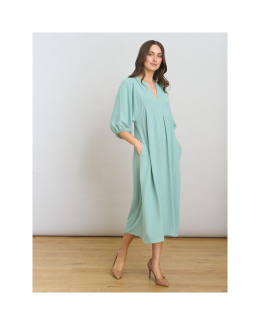 Gina Bacconi Blue Dafne Midi Dress