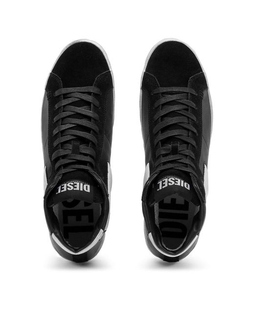 Mid High Top DIESEL Leroji Mid Hi Tops in Black for Men | Lyst UK