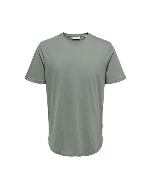 Only & Sons Gray Oversized T-Shirt for men