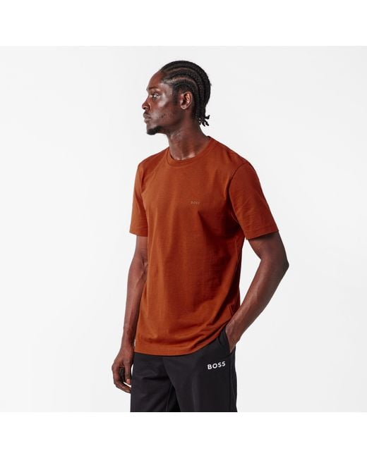 Boss Brown Thompson Soft Cotton T-Shirt for men