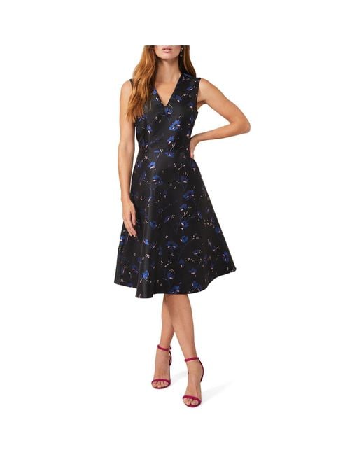 Phase Eight Blue Ottilie Jacqaurd Fit And Flare Dress