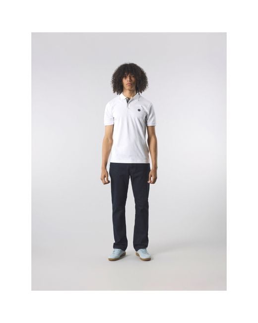 Pretty Green White Short-Sleeve Polo Shirt for men