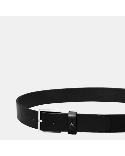 Calvin Klein Black Ck 3 Leather Belt for men