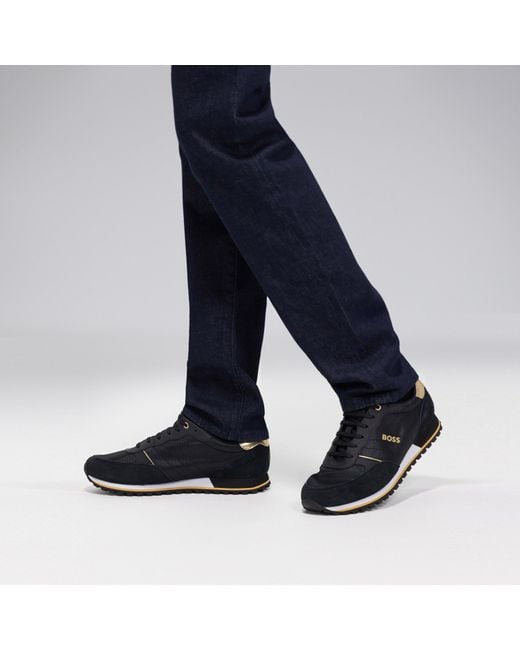 Boss Blue Parkour Runner Style Trainers for men