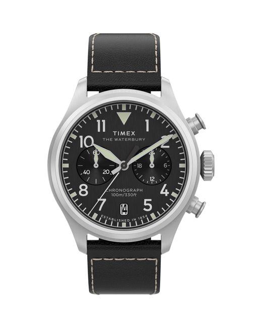 Timex Black Waterbury Analogue Quartz Watch for men
