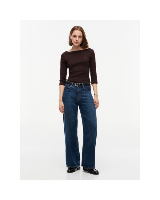 Tommy Hilfiger Black Cody Slim Boat Neck Long-Sleeve T-Shirt