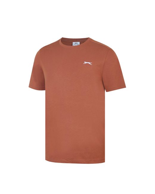 Slazenger 1881 Brown Plain T-Shirt for men