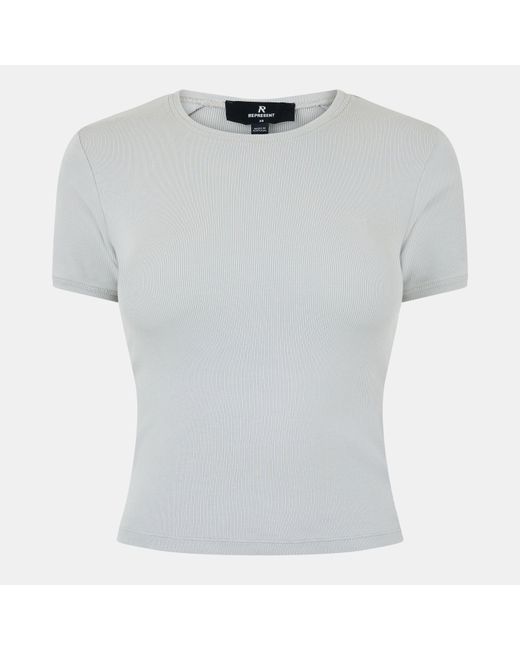 Represent White Initial Fitted Baby Tee