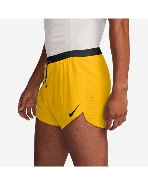 Nike Yellow Aero 4 Inch Shorts for men