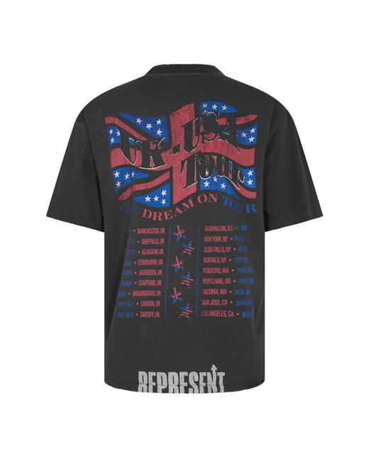 Represent Black Oversized T-Shirt for men