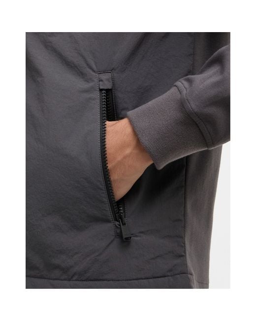 Barbour Gray Ethan Quilted Sweatshirt for men