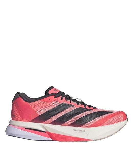 Adidas Red Adizero Boston 13 Road Running Shoes for men
