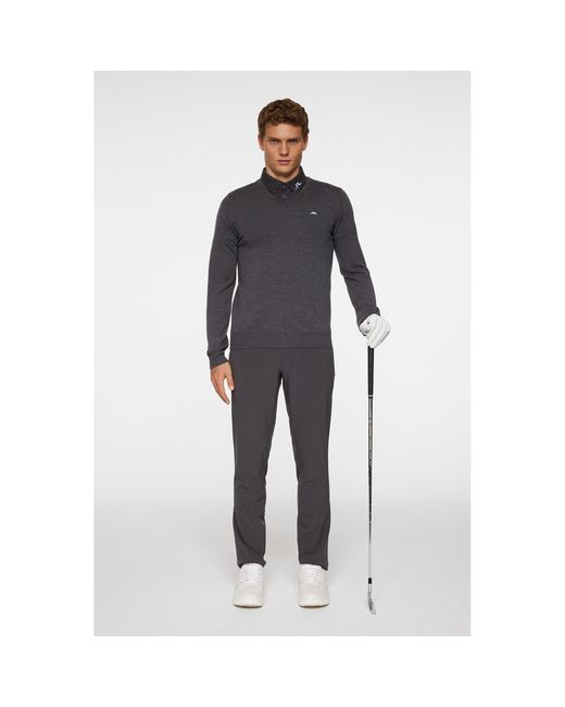 J.Lindeberg Gray Junior.Lind Lymn Knitted Crew Neck Jumper for men