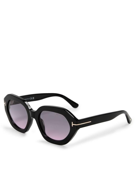 Tom Ford Black Hexagon Sunglasses