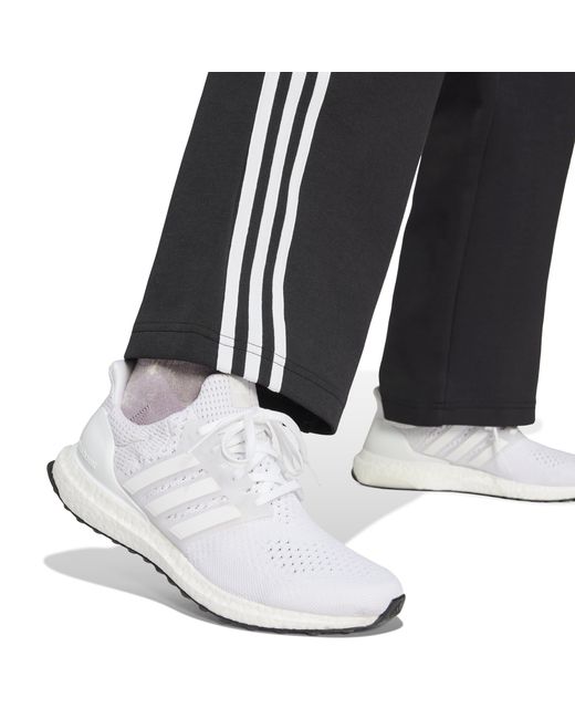 Adidas Black Future Icons 3-stripes Open Hem Joggers