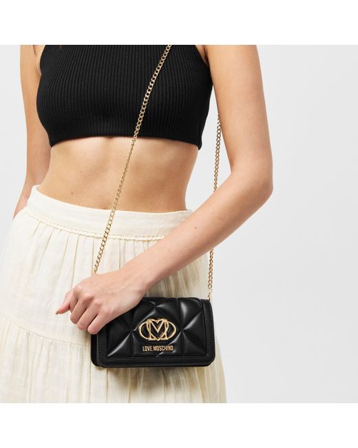 Love Moschino Black Quilted Cross Body Bags