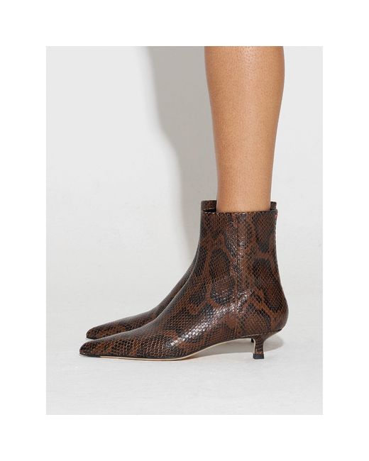 Aeyde Brown Sofie Cow Boot Ankle Heeled Boots