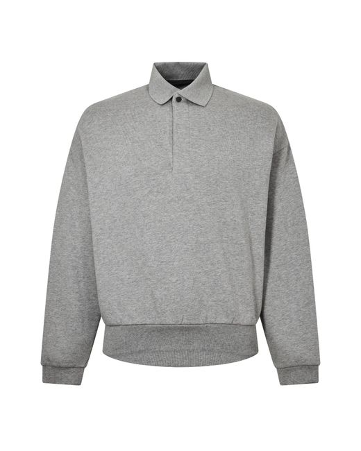 Fear Of God Gray Long Sleeve Polo Shirt for men