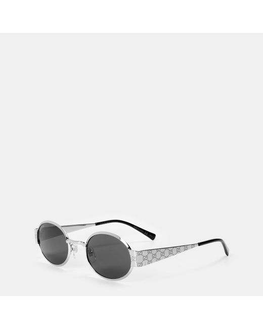 Gucci Metallic Monogram Round Sunglasses