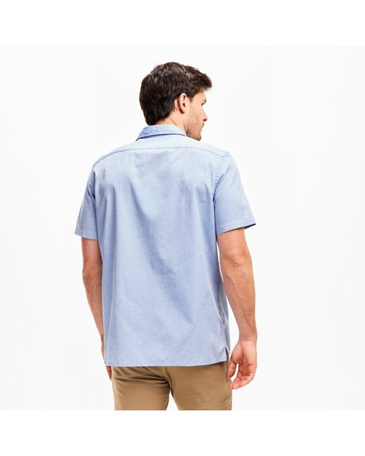 Paul Smith Blue Short-Sleeve Plain Shirt for men