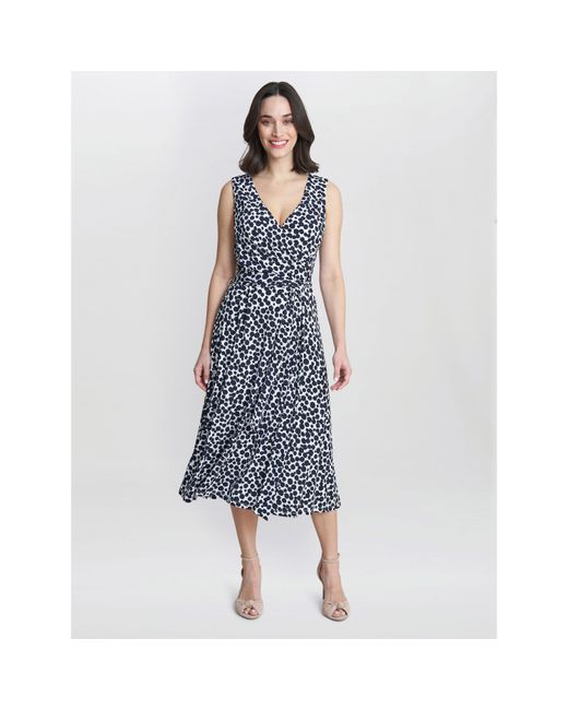 Gina Bacconi Blue Dolly Fit And Flare Jersey Dress